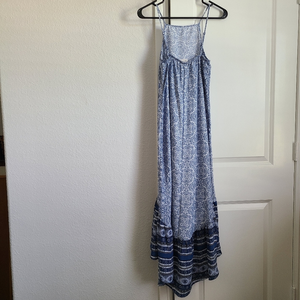Knox Rose Bohemian Pattern Front High Low Spaghetti Dress - Picture 2 of 4